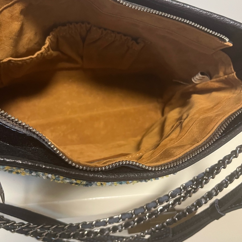 Patricia Nash Black and Yellow Tweed Shoulder Bag - Picture 7 of 16